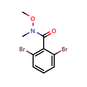Chemical structure of 2,6-dibromo-N-methoxy-N-methylbenzamide , CAS 2921839-51-0, AChemBlock AD296597