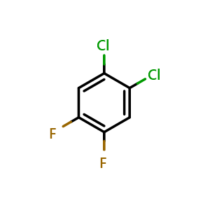 Chemical structure of 1,2-dichloro-4,5-difluorobenzene , CAS 152422-08-7, AChemBlock AD296599