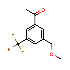 Chemical structure of 1-(3-(methoxymethyl)-5-(trifluoromethyl)phenyl)ethanone , CAS 3002451-69-3, AChemBlock AD296620