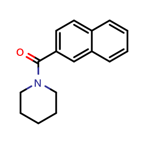 Chemical structure of naphthalen-2-yl(piperidin-1-yl)methanone , CAS 26163-43-9, AChemBlock AD296628
