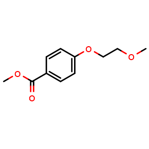 Chemical structure of methyl 4-(2-methoxyethoxy)benzoate , CAS 60893-68-7, AChemBlock AD296642