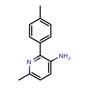 Chemical structure of 6-methyl-2-(p-tolyl)pyridin-3-amine , CAS 3002498-97-4, AChemBlock AD296653
