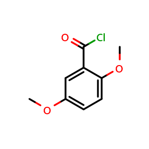 Chemical structure of 2,5-dimethoxybenzoyl chloride , CAS 17918-14-8, AChemBlock AD296662