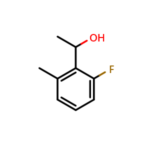 Chemical structure of 1-(2-fluoro-6-methylphenyl)ethanol , CAS 2816104-72-8, AChemBlock AD296676