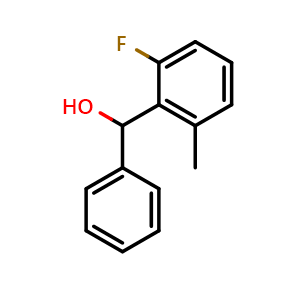 Chemical structure of (2-fluoro-6-methylphenyl)(phenyl)methanol , CAS 3002445-36-2, AChemBlock AD296678