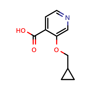 Chemical structure of 3-(cyclopropylmethoxy)isonicotinic acid , CAS 1504949-03-4, AChemBlock AD296691