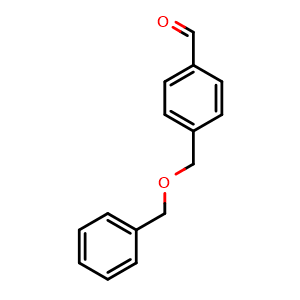 Chemical structure of 4-((benzyloxy)methyl)benzaldehyde , CAS 216384-72-4, AChemBlock AD296693