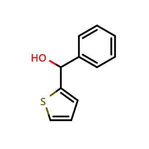 Chemical structure of phenyl(thiophen-2-yl)methanol , CAS 26059-21-2, AChemBlock AD296712