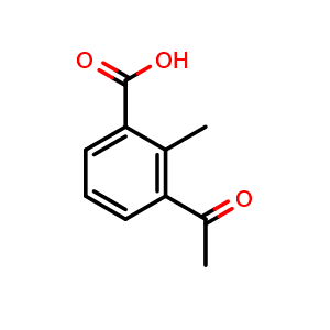 Chemical structure of 3-acetyl-2-methylbenzoic acid , CAS 393516-78-4, AChemBlock AD296733