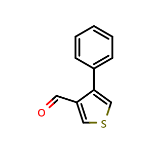 Chemical structure of 4-phenylthiophene-3-carbaldehyde , CAS 26170-91-2, AChemBlock AD296735