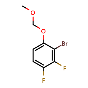 Chemical structure of 2-bromo-3,4-difluoro-1-(methoxymethoxy)benzene , CAS 2097065-52-4, AChemBlock AD296757