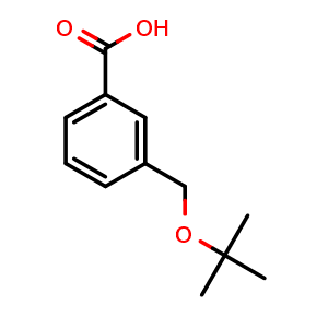 Chemical structure of 3-(tert-butoxymethyl)benzoic acid , CAS 1039921-18-0, AChemBlock AD296763