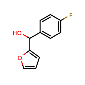 Chemical structure of (4-fluorophenyl)(furan-2-yl)methanol , CAS 899024-30-7, AChemBlock AD296821
