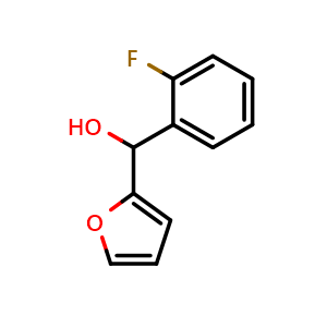 Chemical structure of (2-fluorophenyl)(furan-2-yl)methanol , CAS 944645-14-1, AChemBlock AD296823
