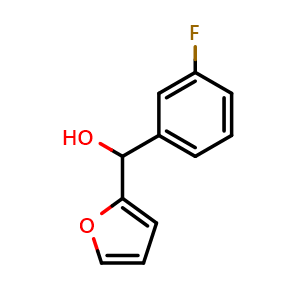 Chemical structure of (3-fluorophenyl)(furan-2-yl)methanol , CAS 944684-11-1, AChemBlock AD296824