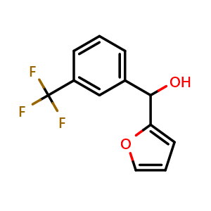 Chemical structure of furan-2-yl(3-(trifluoromethyl)phenyl)methanol , CAS 1285235-77-9, AChemBlock AD296826