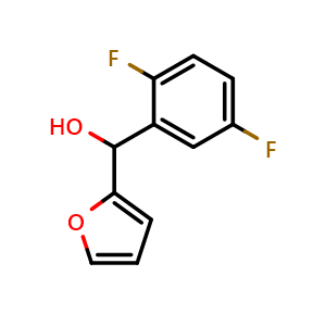Chemical structure of (2,5-difluorophenyl)(furan-2-yl)methanol , CAS 1247238-27-2, AChemBlock AD296831