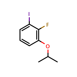 Chemical structure of 2-fluoro-1-iodo-3-isopropoxybenzene , CAS 1160293-61-7, AChemBlock AD296861