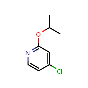 Chemical structure of 4-chloro-2-isopropoxypyridine , CAS 1346809-01-5, AChemBlock AD296891