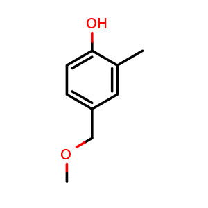 Chemical structure of 4-(methoxymethyl)-2-methylphenol , CAS 1894483-79-4, AChemBlock AD296946