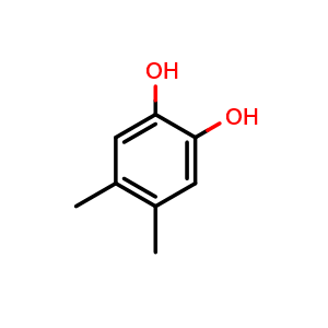 Chemical structure of 4,5-dimethylbenzene-1,2-diol , CAS 2785-74-2, AChemBlock AD296952