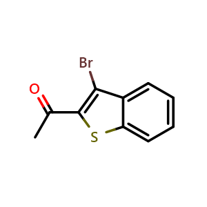 Chemical structure of 1-(3-bromobenzo[b]thiophen-2-yl)ethanone , CAS 99661-07-1, AChemBlock AD296969