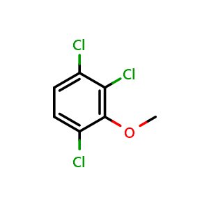 Chemical structure of 1,2,4-trichloro-3-methoxybenzene , CAS 50375-10-5, AChemBlock AD296973