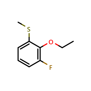 Chemical structure of (2-ethoxy-3-fluorophenyl)(methyl)sulfane , CAS 2921683-99-8, AChemBlock AD296975