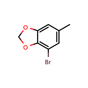 Chemical structure of 4-bromo-6-methylbenzo[d][1,3]dioxole , CAS 857000-92-1, AChemBlock AD297005