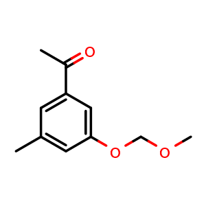 Chemical structure of 1-(3-(methoxymethoxy)-5-methylphenyl)ethanone , CAS 2918950-14-6, AChemBlock AD297009