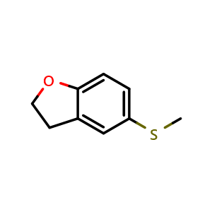 Chemical structure of 5-(methylthio)-2,3-dihydrobenzofuran , CAS 1391082-58-8, AChemBlock AD297017
