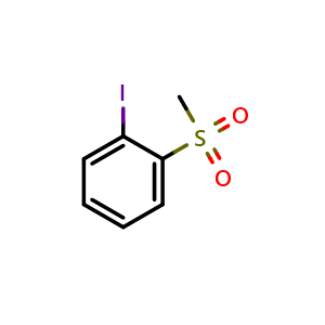 Chemical structure of 1-iodo-2-(methylsulfonyl)benzene , CAS 110483-14-2, AChemBlock AD297024