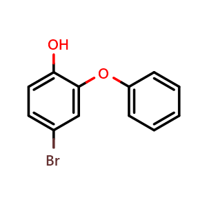 Chemical structure of 4-bromo-2-phenoxyphenol , CAS 880872-45-7, AChemBlock AD297026