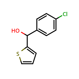 Chemical structure of (4-chlorophenyl)(thiophen-2-yl)methanol , CAS 40310-35-8, AChemBlock AD297040