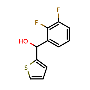 Chemical structure of (2,3-difluorophenyl)(thiophen-2-yl)methanol , CAS 860017-00-1, AChemBlock AD297048
