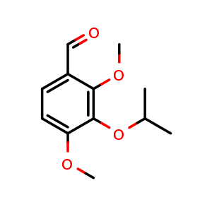 Chemical structure of 3-isopropoxy-2,4-dimethoxybenzaldehyde , CAS 101923-86-8, AChemBlock AD297055