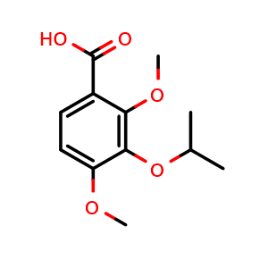 Chemical structure of 3-isopropoxy-2,4-dimethoxybenzoic acid , CAS 2921712-53-8, AChemBlock AD297056