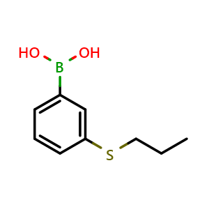 Chemical structure of 3-(1-PROPYLTHIO)-BENZENEBORONIC acid , CAS 915401-99-9, AChemBlock AD297059