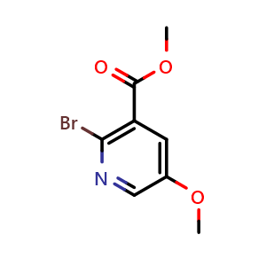 Chemical structure of methyl 2-bromo-5-methoxynicotinate , CAS 1256811-08-1, AChemBlock AD297071