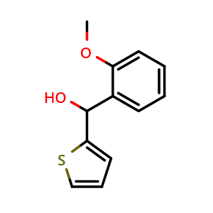 Chemical structure of (2-methoxyphenyl)(thiophen-2-yl)methanol , CAS 356554-06-8, AChemBlock AD297072