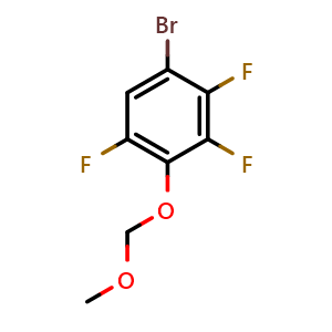 Chemical structure of 1-Bromo-2,3,5-trifluoro-4-(methoxymethoxy)benzene , CAS 851341-31-6, AChemBlock AD297092
