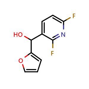 Chemical structure of (2,6-difluoropyridin-3-yl)(furan-2-yl)methanol , CAS 2921894-07-5, AChemBlock AD297097