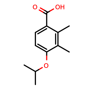 Chemical structure of 4-isopropoxy-2,3-dimethylbenzoic acid , CAS 1310205-89-0, AChemBlock AD297102