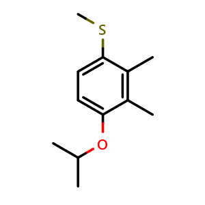 Chemical structure of (4-isopropoxy-2,3-dimethylphenyl)(methyl)sulfane , CAS 2918969-15-8, AChemBlock AD297104