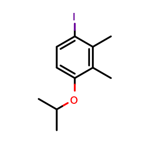 Chemical structure of 1-iodo-4-isopropoxy-2,3-dimethylbenzene , CAS 2969481-47-6, AChemBlock AD297105