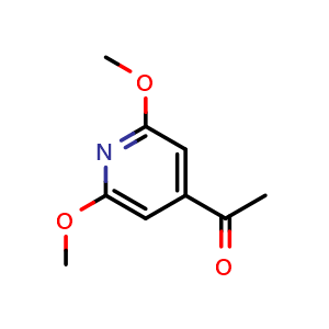 Chemical structure of 1-(2,6-dimethoxypyridin-4-yl)ethanone , CAS 1393554-78-3, AChemBlock AD297139