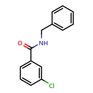Chemical structure of N-benzyl-3-chlorobenzamide , CAS 82082-49-3, AChemBlock AD297141