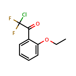 Chemical structure of 2-chloro-1-(2-ethoxyphenyl)-2,2-difluoroethanone , CAS 1566655-27-3, AChemBlock AD297144
