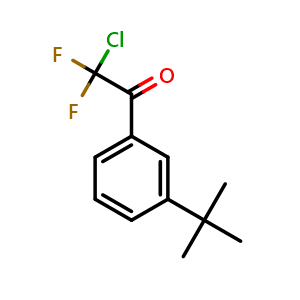 Chemical structure of 1-(3-(tert-butyl)phenyl)-2-chloro-2,2-difluoroethanone , CAS 1823973-45-0, AChemBlock AD297147