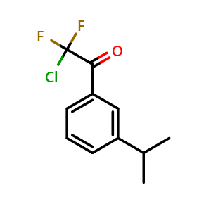 Chemical structure of 2-chloro-2,2-difluoro-1-(3-isopropylphenyl)ethanone , CAS 1823316-30-8, AChemBlock AD297148
